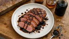 Magret de canard miel-balsamique à la poêle : peau croustillante, sauce bien réduite