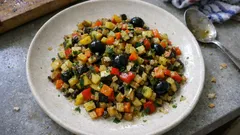 Brunoise de légumes du soleil à l’huile d’olive : la poêlée qui accompagne tout