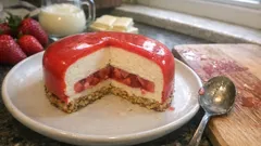 Bavarois fraises et chocolat blanc : un entremets à préparer la veille, découpe parfaite