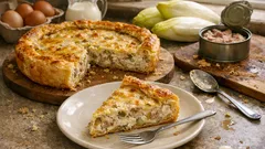 Tarte aux endives et au thon : une quiche feuilletée simple, jamais détrempée
