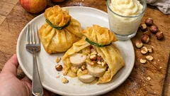 Aumonières de boudin blanc aux pommes : croustillantes, fondantes, prêtes en 30 min