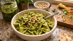 Pâtes au pesto et pignons : le dîner express qui a toujours bon goût