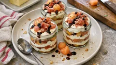 Tiramisu salé melon & jambon de Parme en verrines : l’entrée d’été qui change