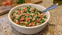 Taboulé oriental maison très facile : sans cuisson, bien citronné et plein d’herbes fraîches